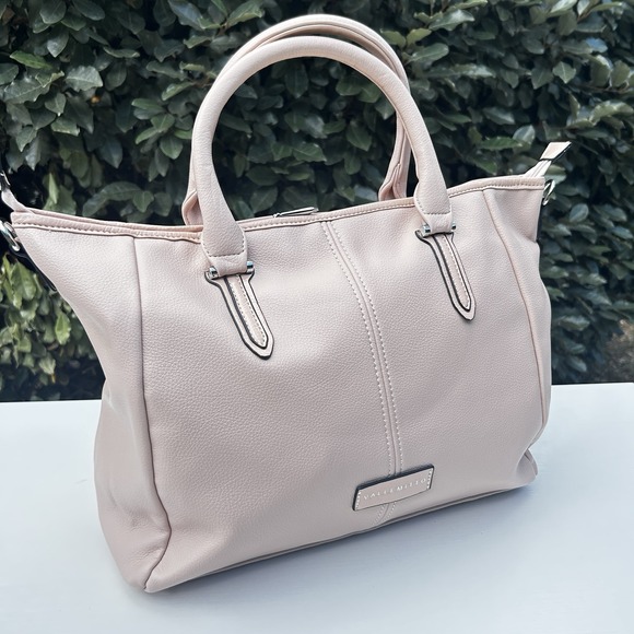Handbags - Valle Mitto Eco Soft Blush Pink Faux‎ Leather Handbag Satchel Purse 16 X 11 x 6